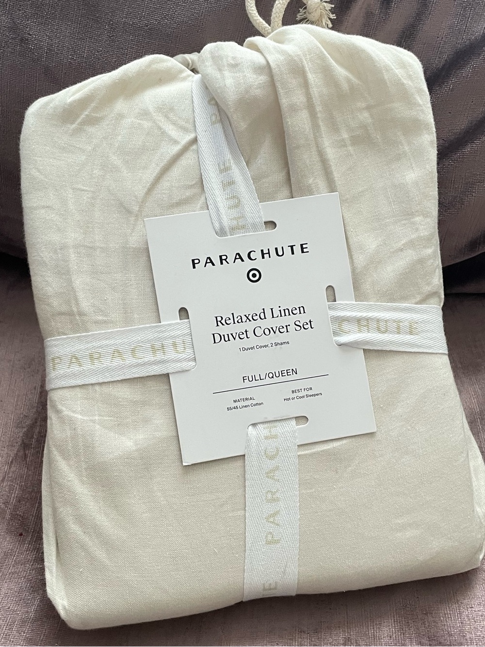 New! Parachute full/queen duvet set with 2 shams target collab